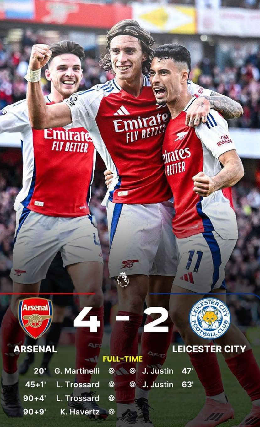 Arsenal 4-2 Leicester City