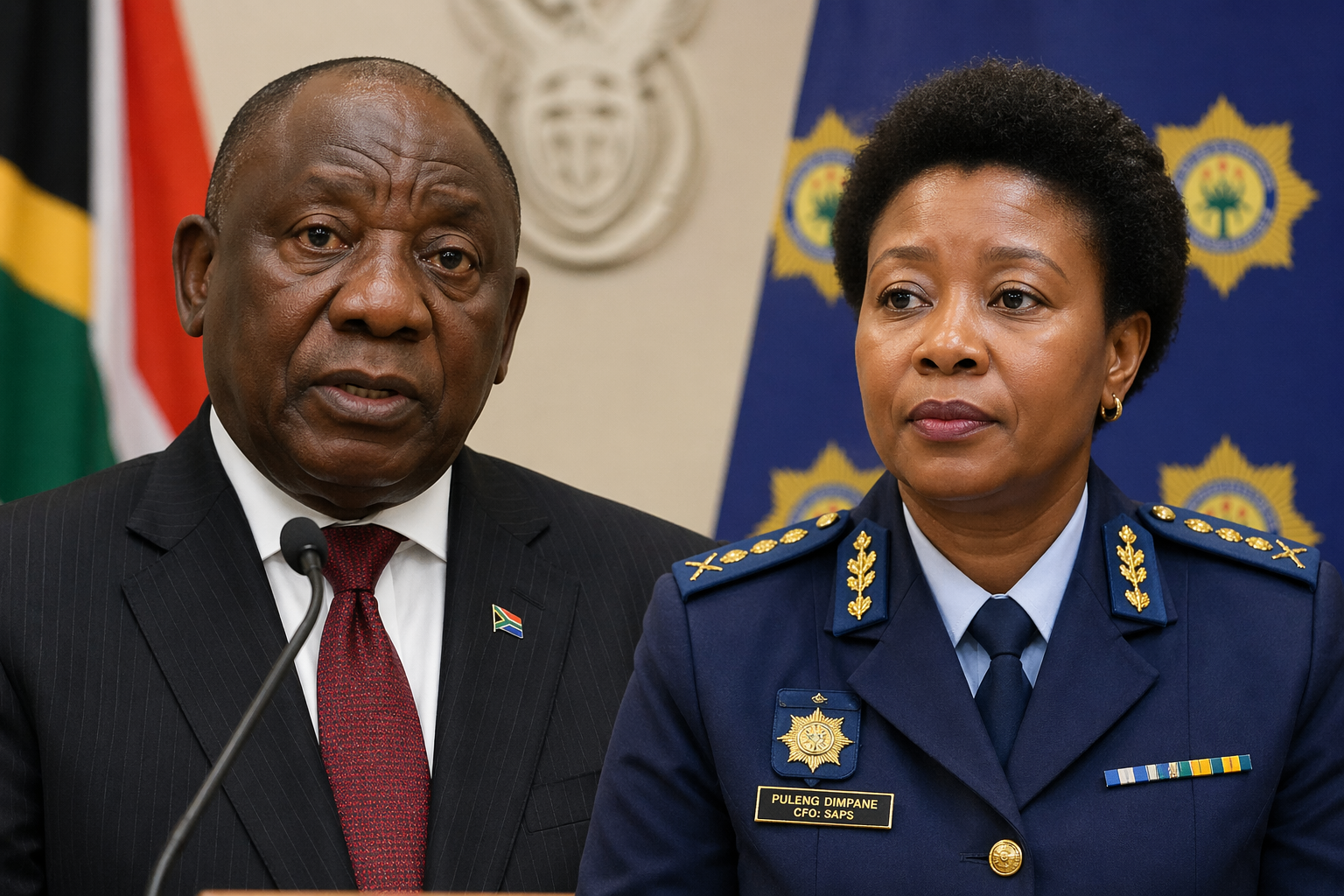 Puleng Dimpane and Ramaphosa