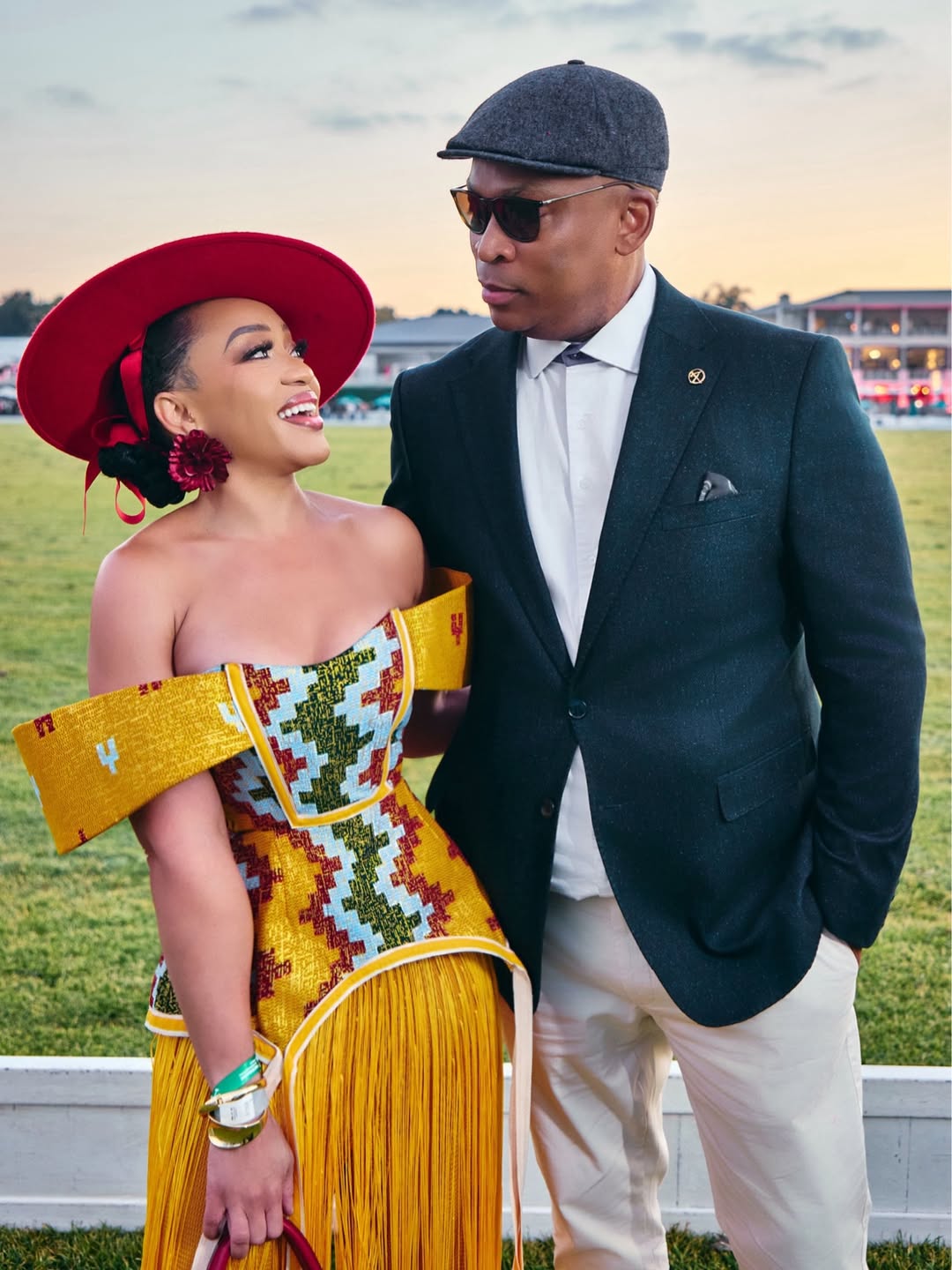 Thando Thabethe and Robert Marawa